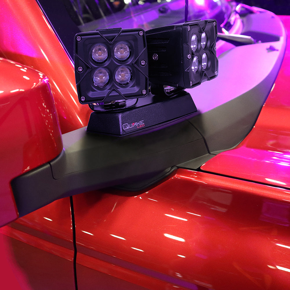 Quake LED Dual Pod Mirror Mount Kit for Ford Bronco
