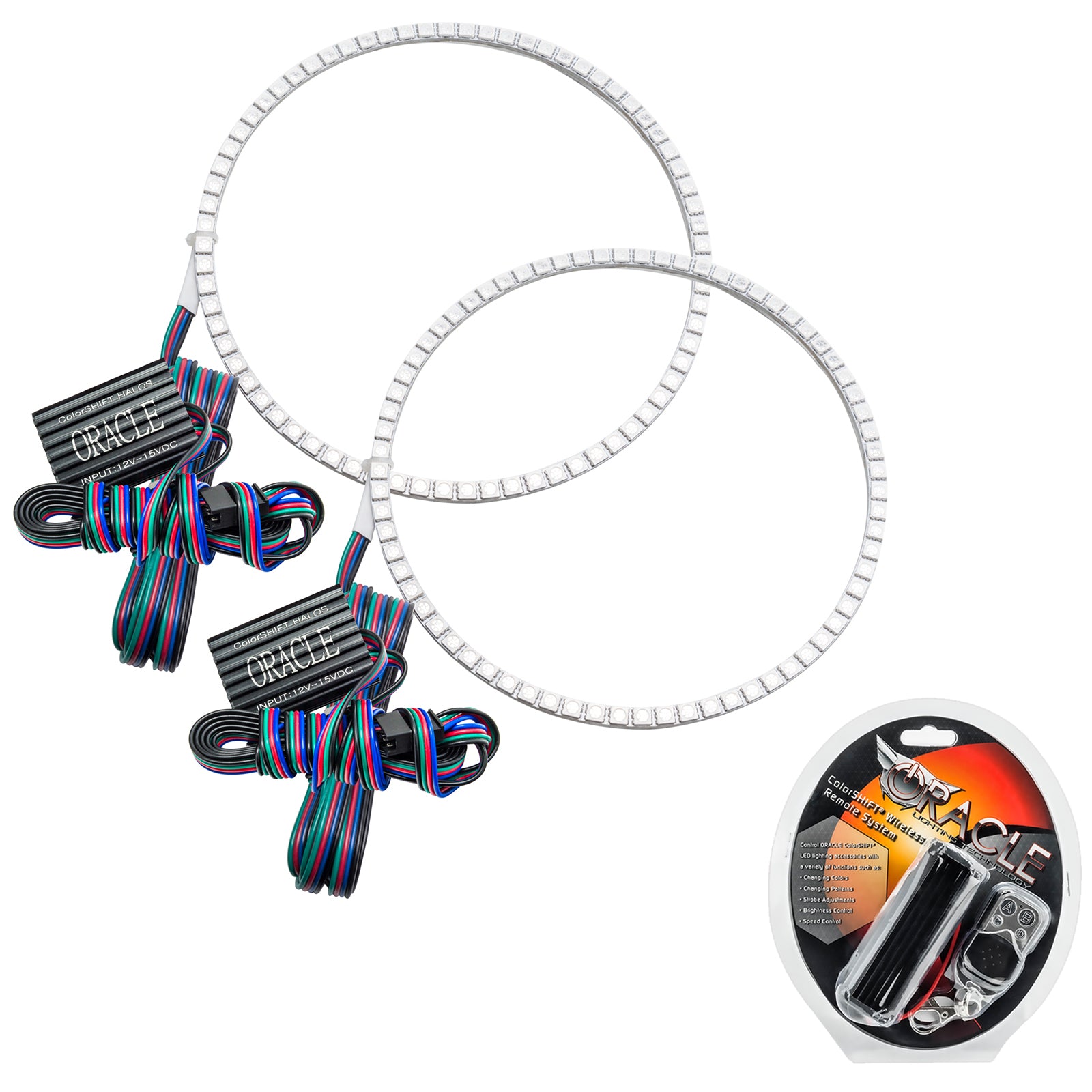ORACLE Lighting 2021-2025 Ford Bronco LED Headlight Halo Kit - Base Headlights - ColorSHIFT® w/RF Controller