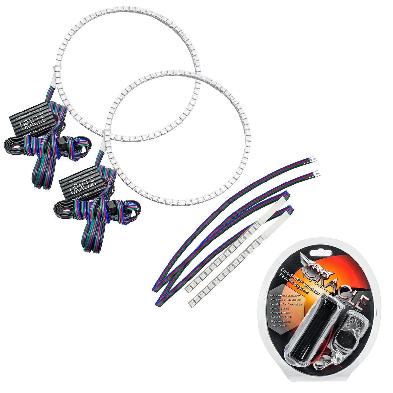 ORACLE Lighting 2021-2025 Ford Bronco ColorSHIFT Headlight Halo Kit w/DRL Bar - Base Headlights