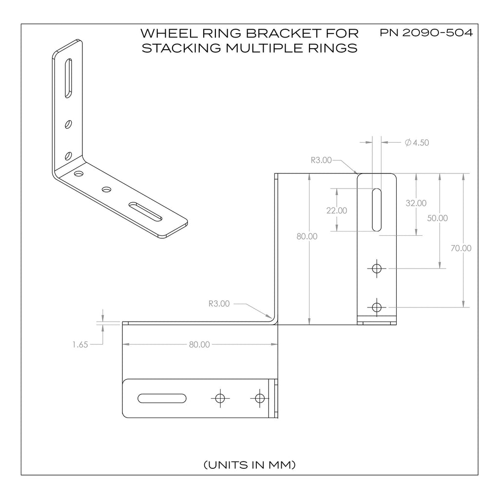 ORACLE Lighting Offset Wheel Ring Bracket for Stacking Multiple Rings - Set of 12