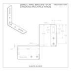 ORACLE Lighting Offset Wheel Ring Bracket for Stacking Multiple Rings - Set of 12