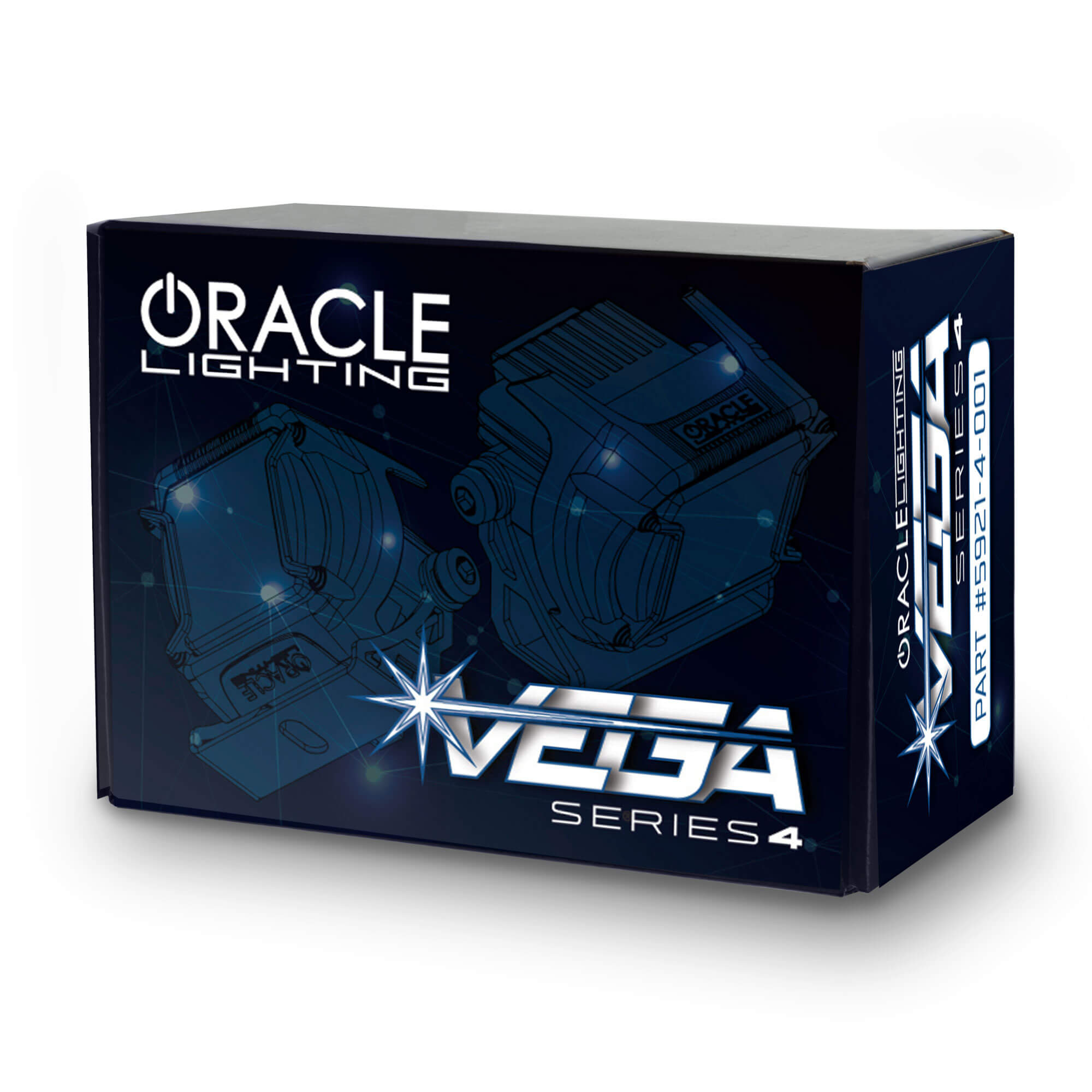 ORACLE Lighting Universal A-Pillar Hood Mount Brackets w/ VEGA™ Series 4 Spotlights