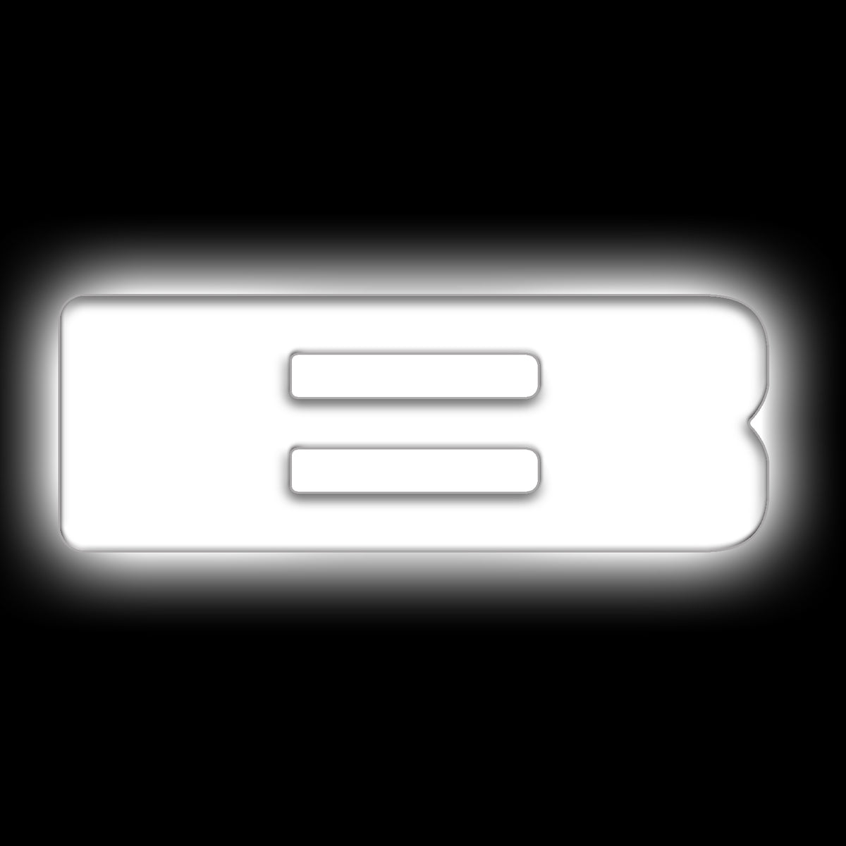 ORACLE Lighting Universal Illuminated LED Letter Badges - Matte White Surface Finish - B - White - 3140-B-001 Main image