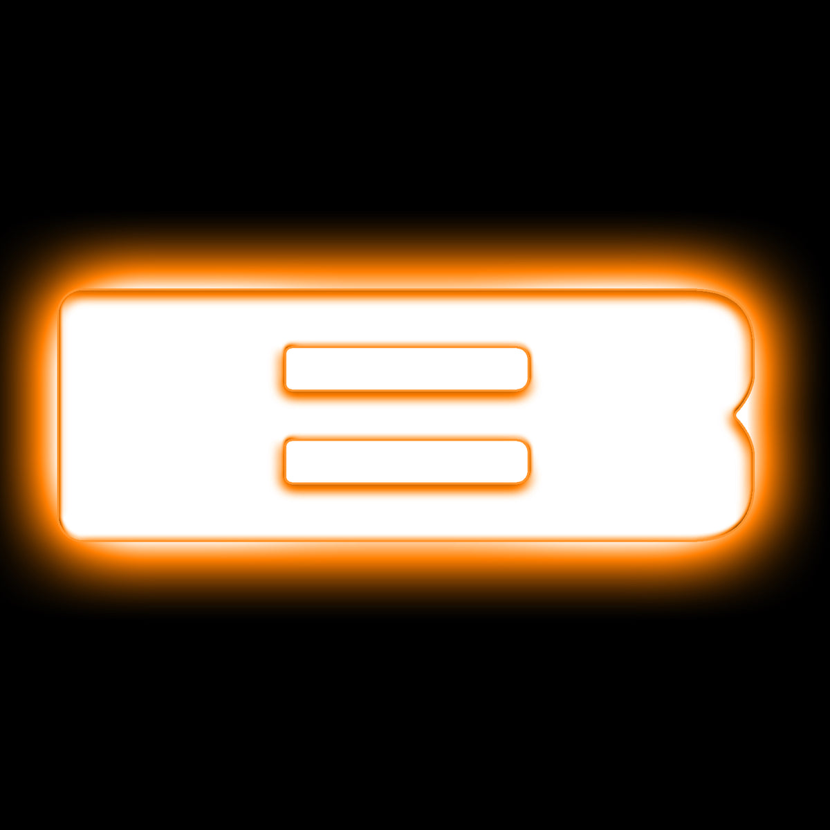 ORACLE Lighting Universal Illuminated LED Letter Badges - Matte White Surface Finish - B - Amber - 3140-B-005