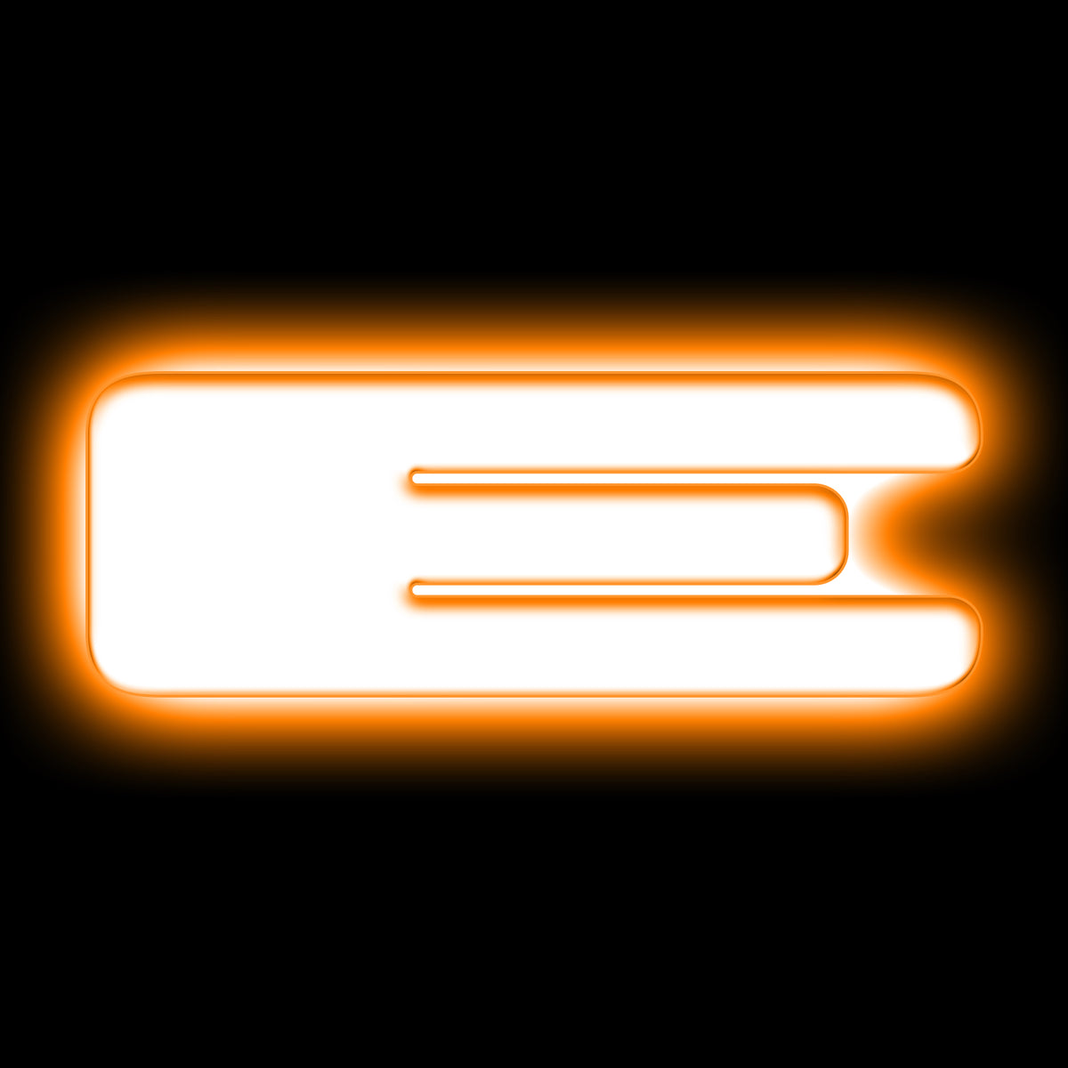 ORACLE Lighting Universal Illuminated LED Letter Badges - Matte White Surface Finish - E - Amber - 3140-E-005 Main image
