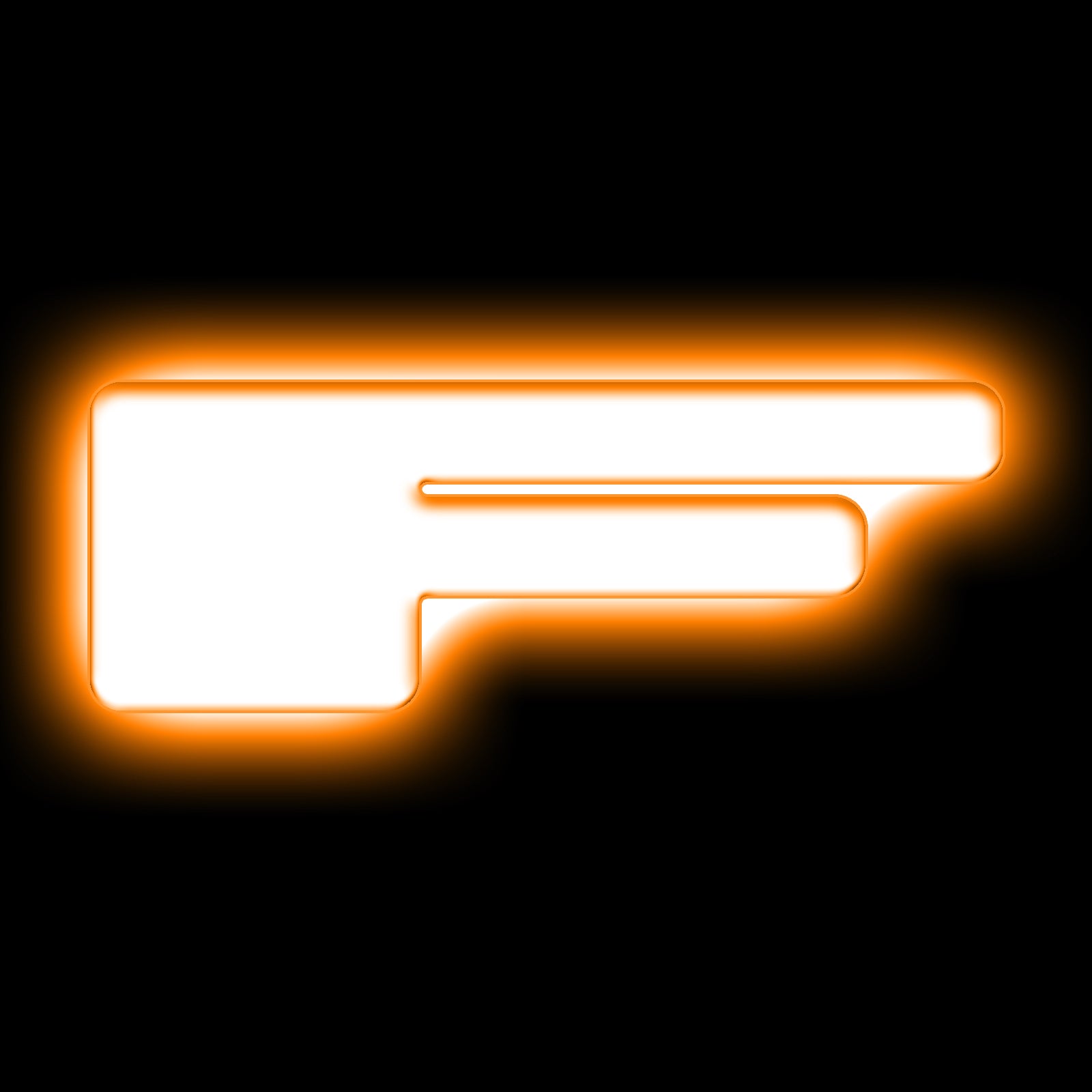ORACLE Lighting Universal Illuminated LED Letter Badges - Matte White Surface Finish - F - Amber