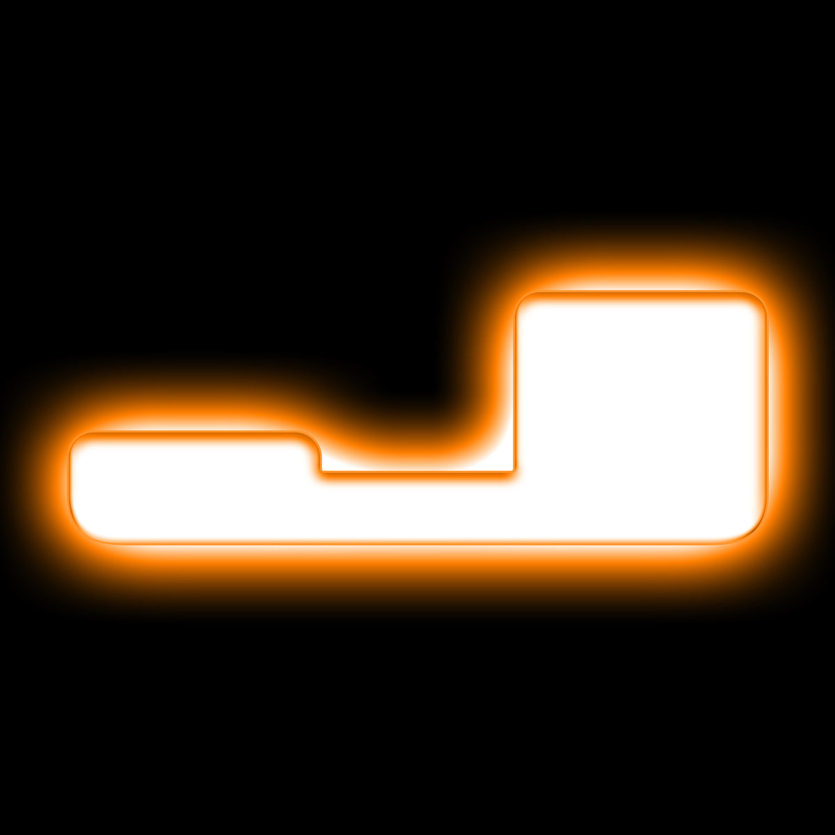 ORACLE Lighting Universal Illuminated LED Letter Badges - Matte White Surface Finish - J - Amber - 3140-J-005 Main image