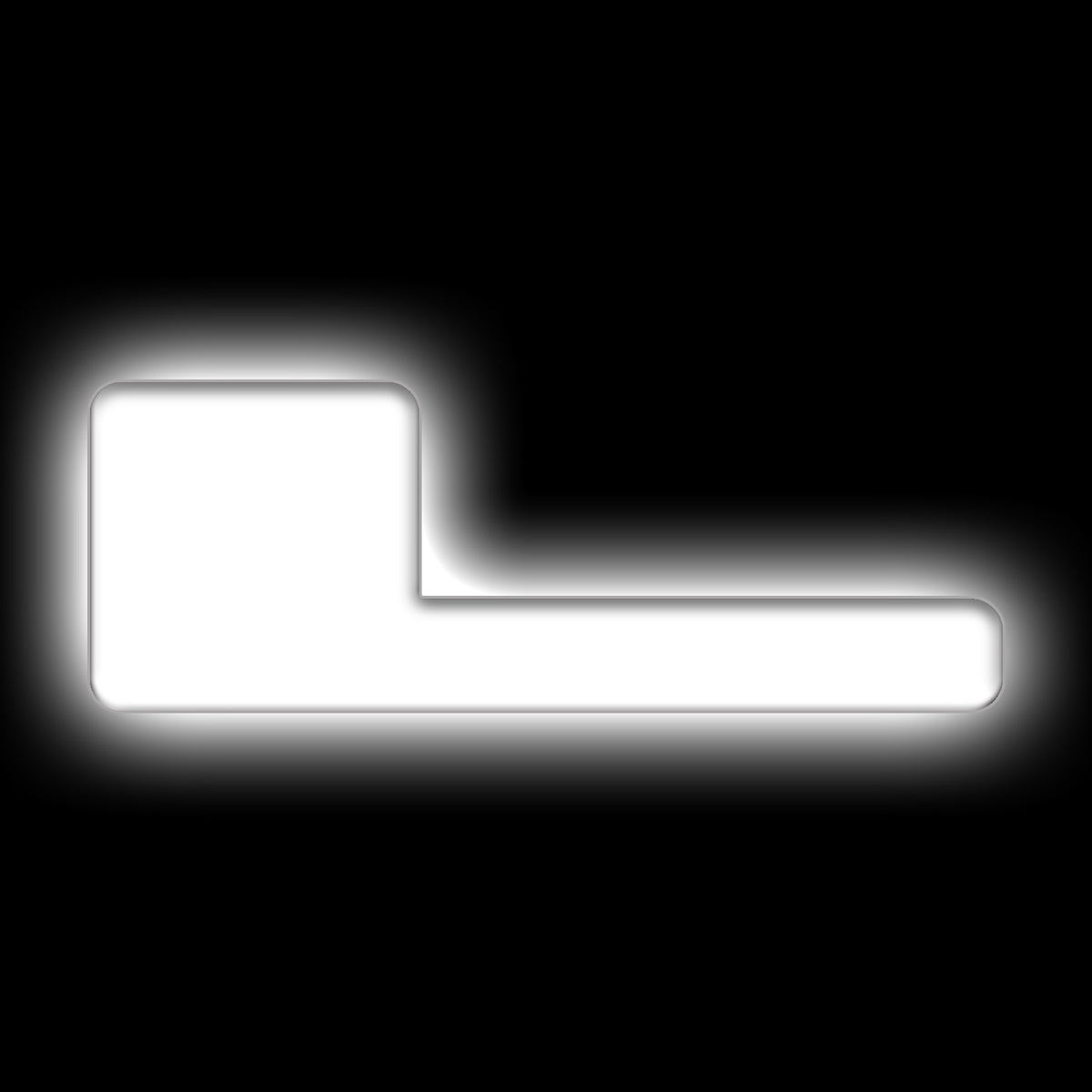 ORACLE Lighting Universal Illuminated LED Letter Badges - Matte White Surface Finish - L - White - 3140-L-001 Main image