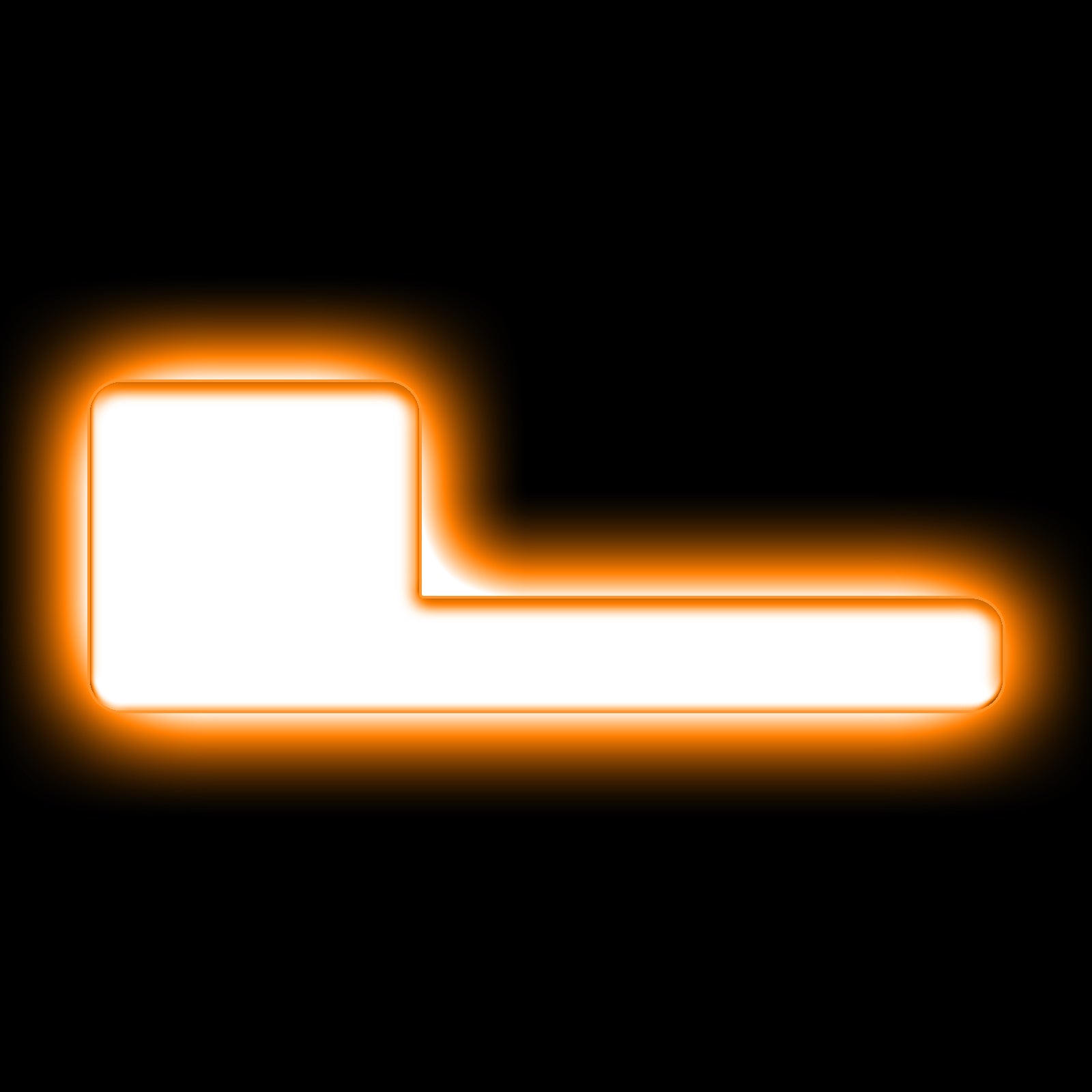 ORACLE Lighting Universal Illuminated LED Letter Badges - Matte White Surface Finish - L - Amber