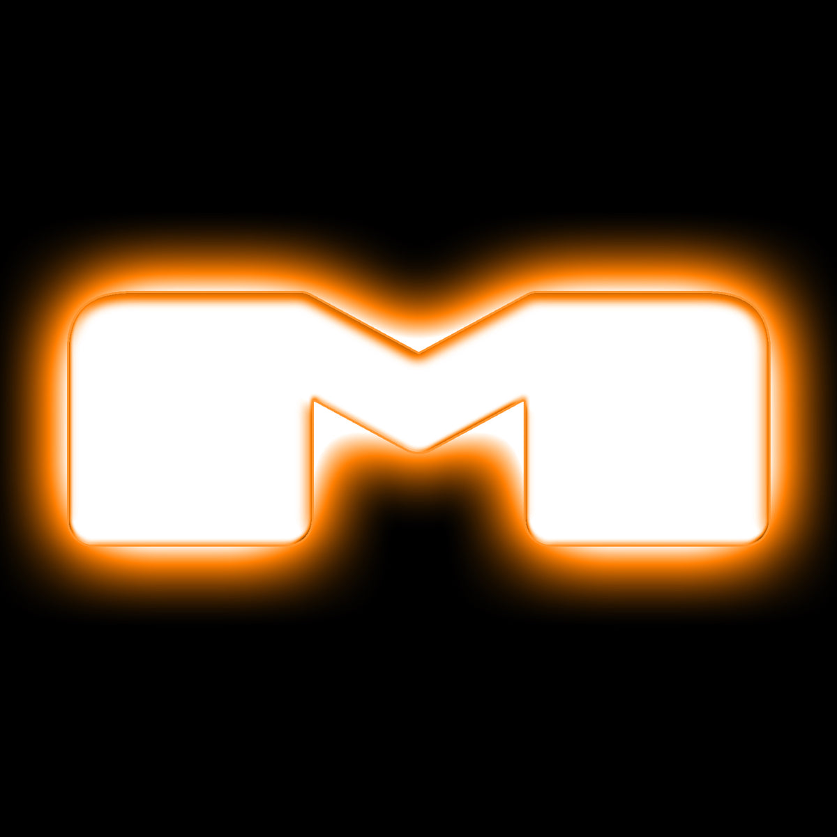 ORACLE Lighting Universal Illuminated LED Letter Badges - Matte White Surface Finish - M - Amber - 3140-M-005 Main image