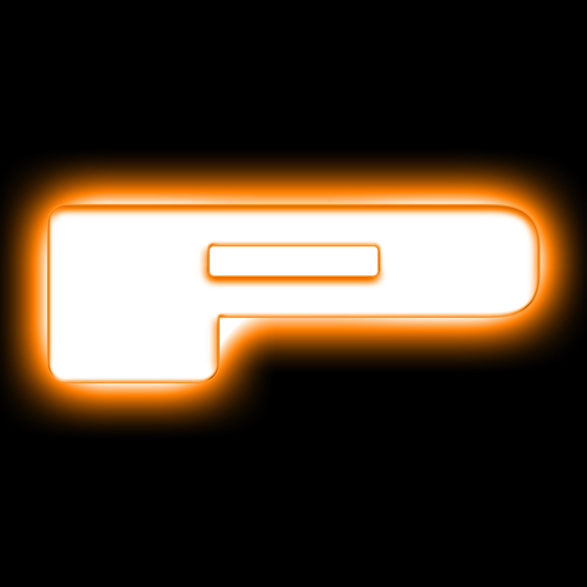ORACLE Lighting Universal Illuminated LED Letter Badges - Matte White Surface Finish - P - Amber - 3140-P-005