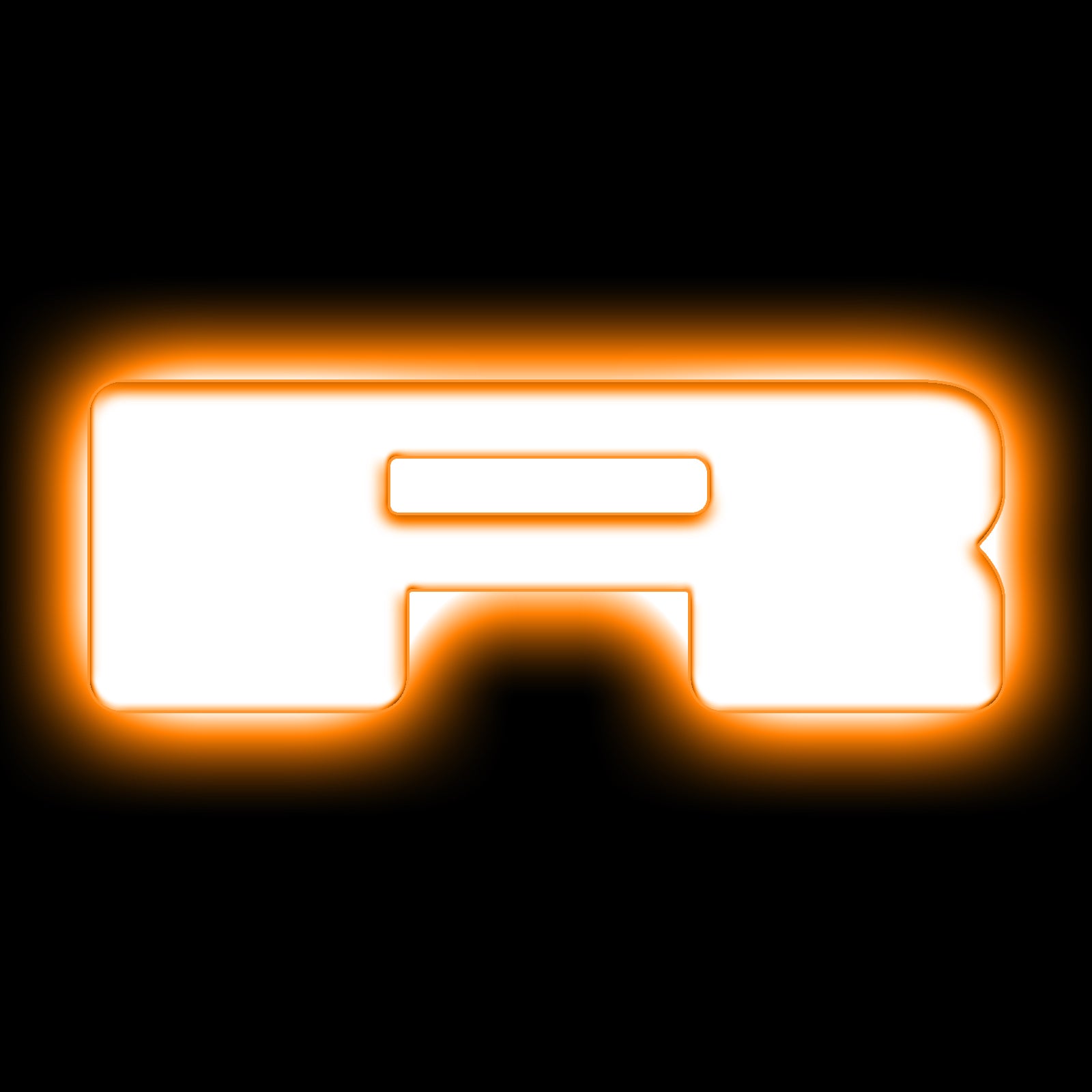 ORACLE Lighting Universal Illuminated LED Letter Badges - Matte White Surface Finish - R - Amber