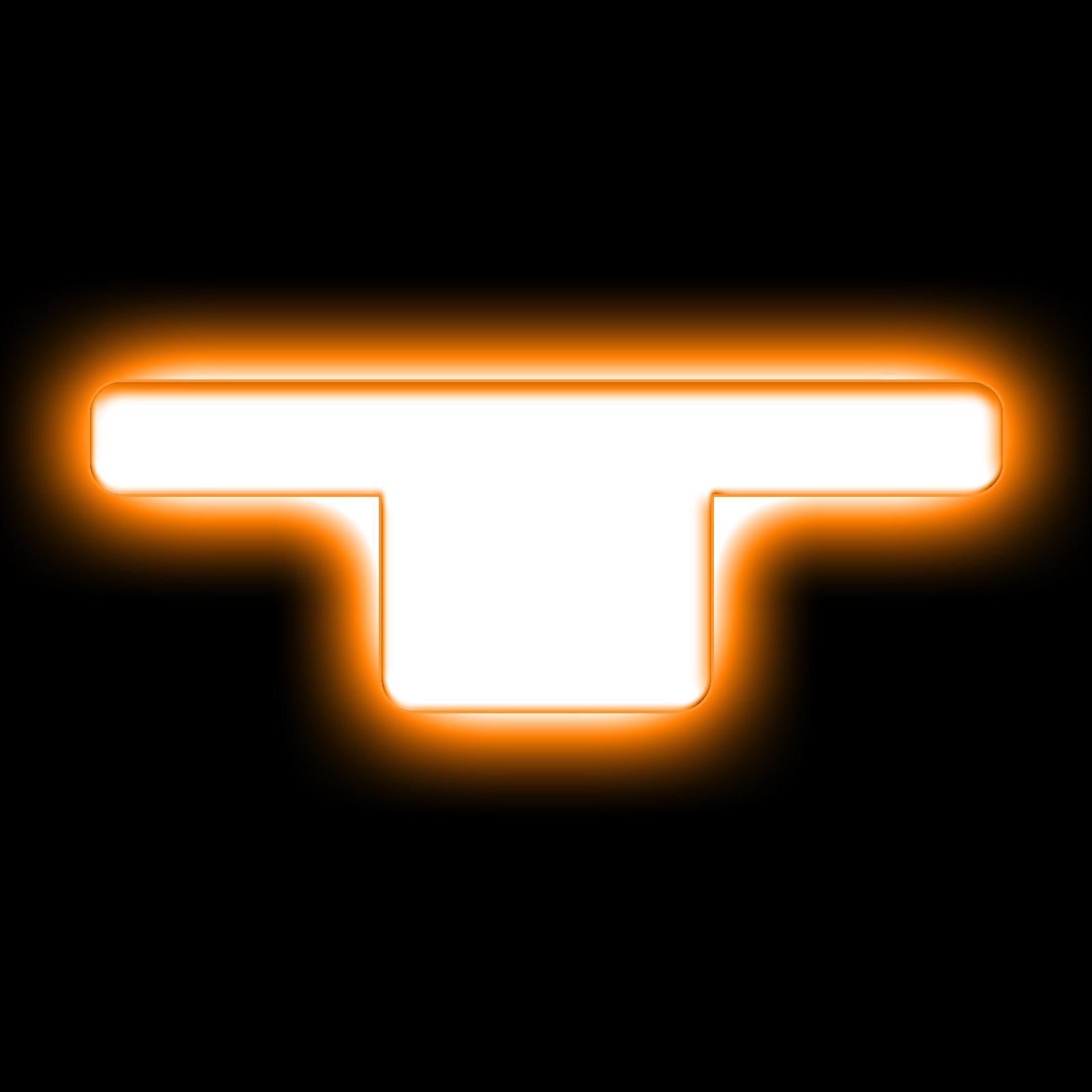 ORACLE Lighting Universal Illuminated LED Letter Badges - Matte White Surface Finish - T - Amber