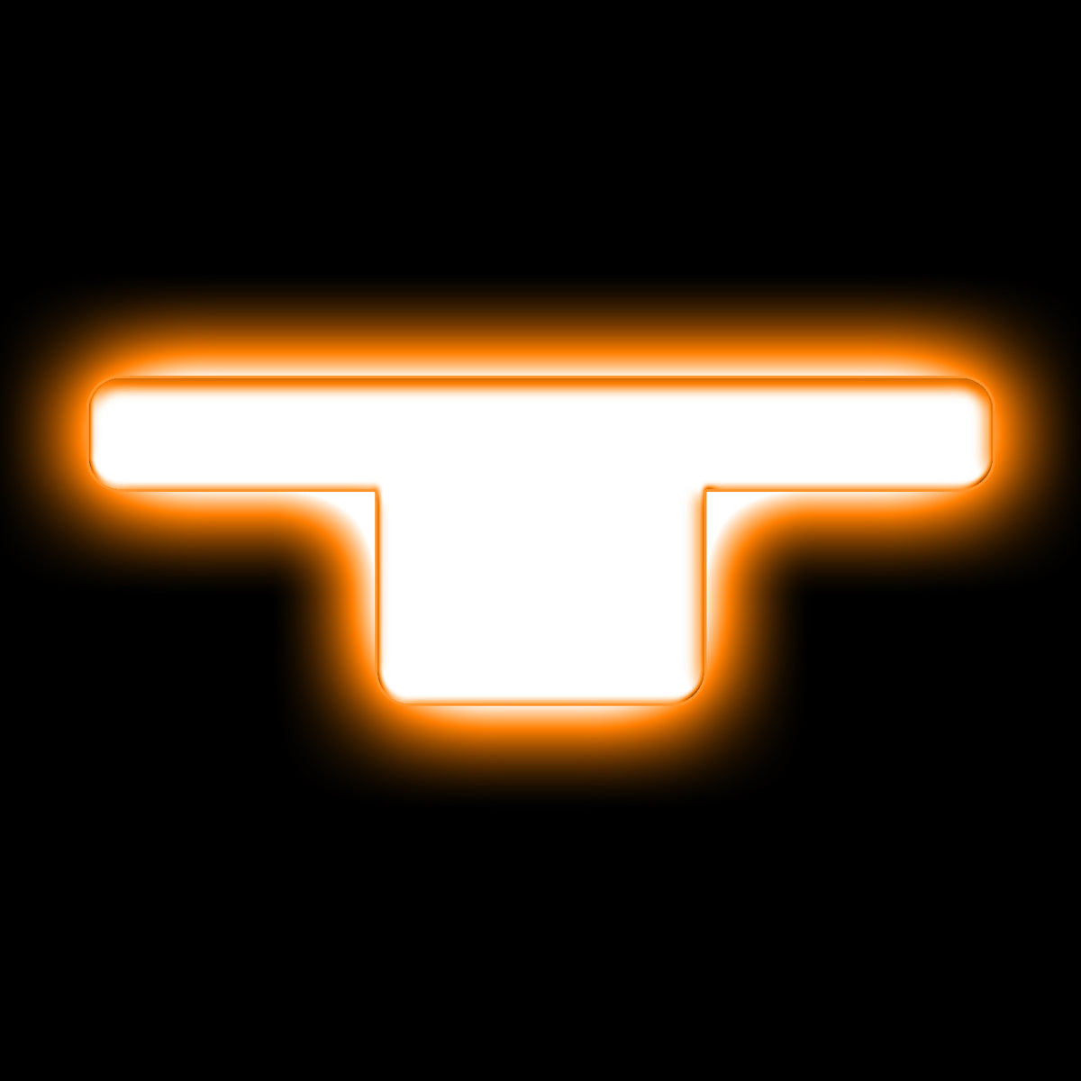 ORACLE Lighting Universal Illuminated LED Letter Badges - Matte White Surface Finish - T - Amber - 3140-T-005 Main image