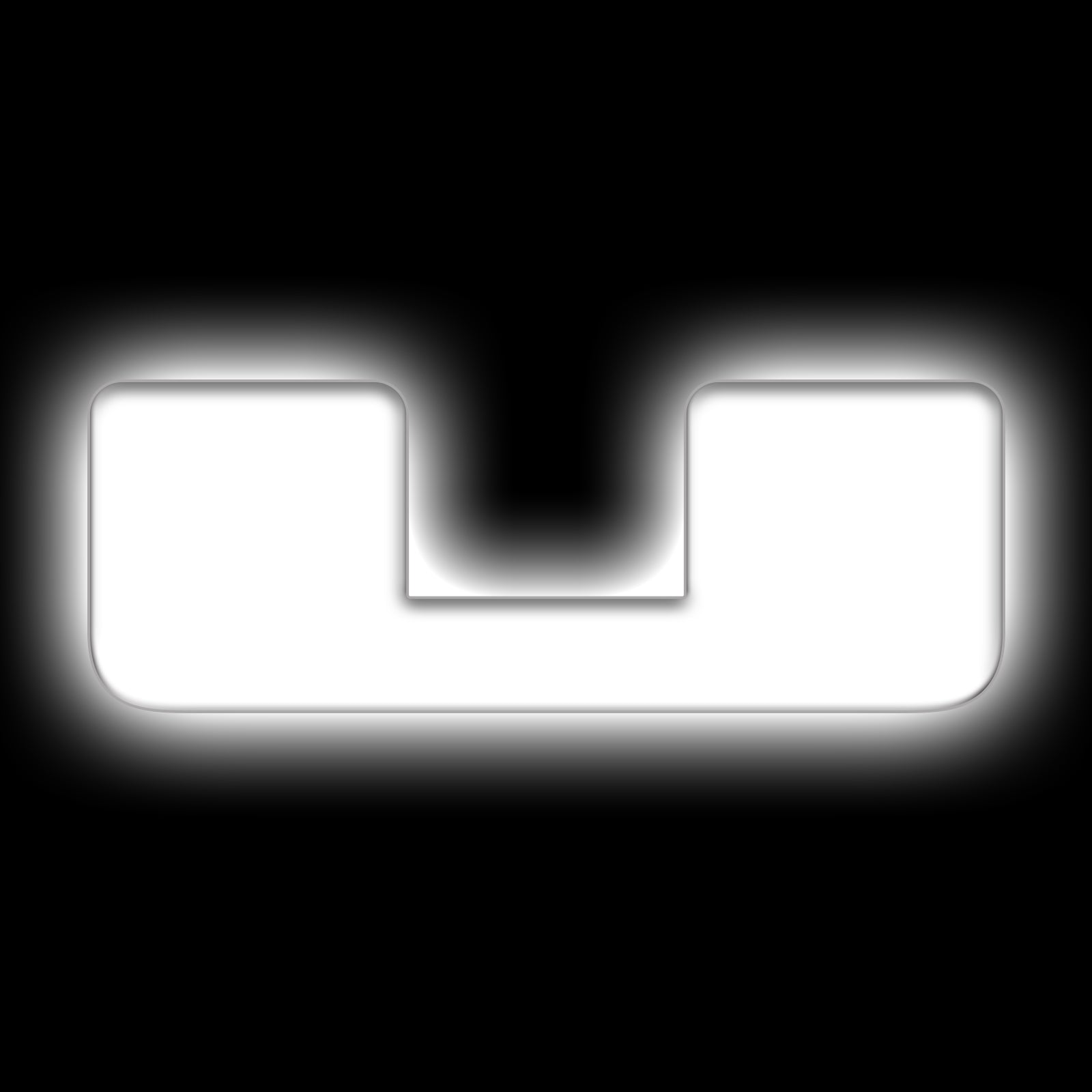 ORACLE Lighting Universal Illuminated LED Letter Badges - Matte White Surface Finish - U - White