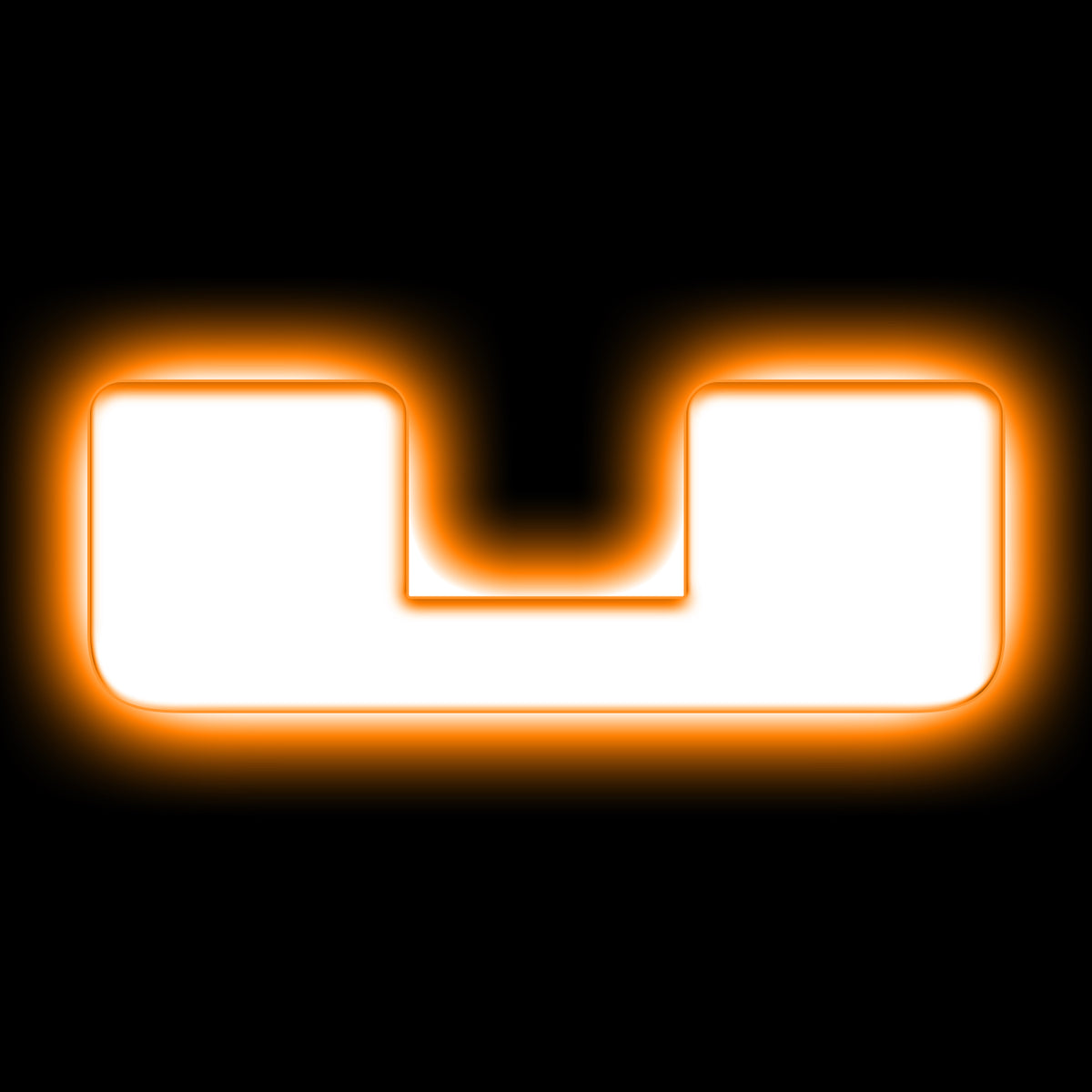 ORACLE Lighting Universal Illuminated LED Letter Badges - Matte White Surface Finish - U - Amber - 3140-U-005 Main image