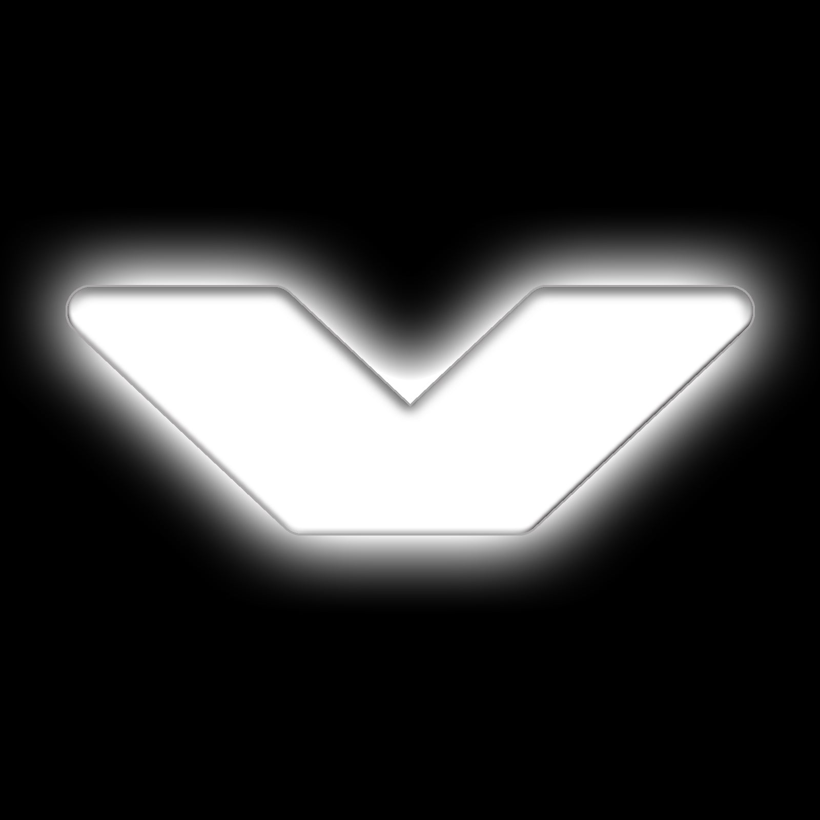 ORACLE Lighting Universal Illuminated LED Letter Badges - Matte White Surface Finish - V - White