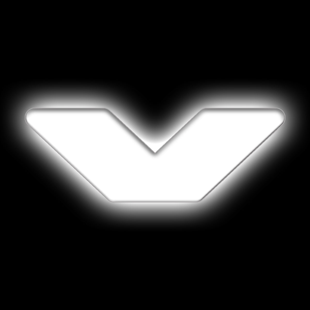ORACLE Lighting Universal Illuminated LED Letter Badges - Matte White Surface Finish - V - White - 3140-V-001 Main image