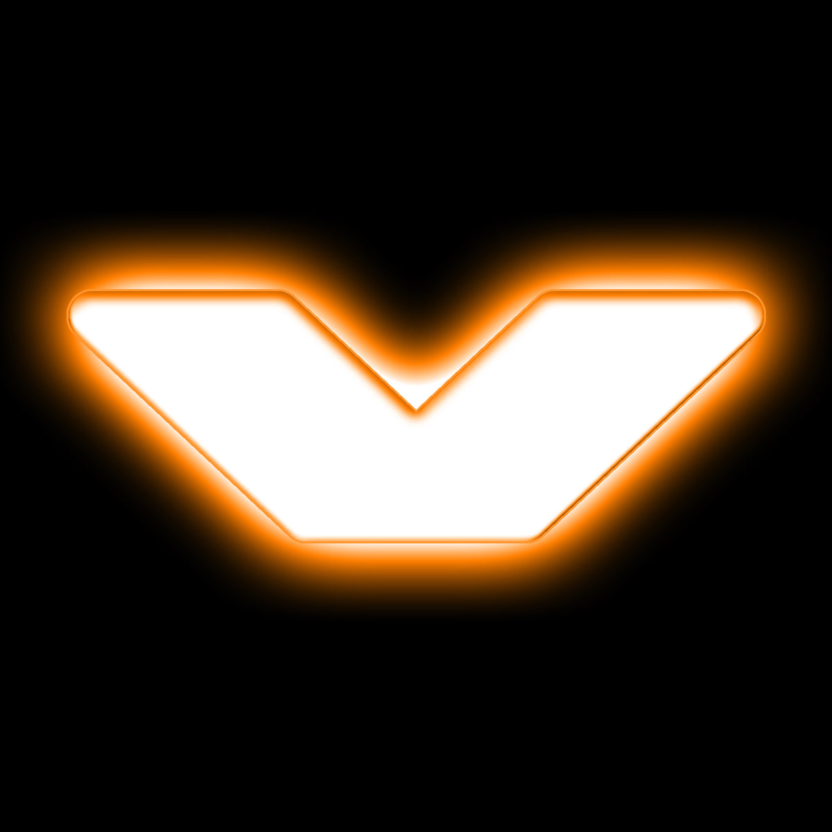 ORACLE Lighting Universal Illuminated LED Letter Badges - Matte White Surface Finish - V - Amber - 3140-V-005