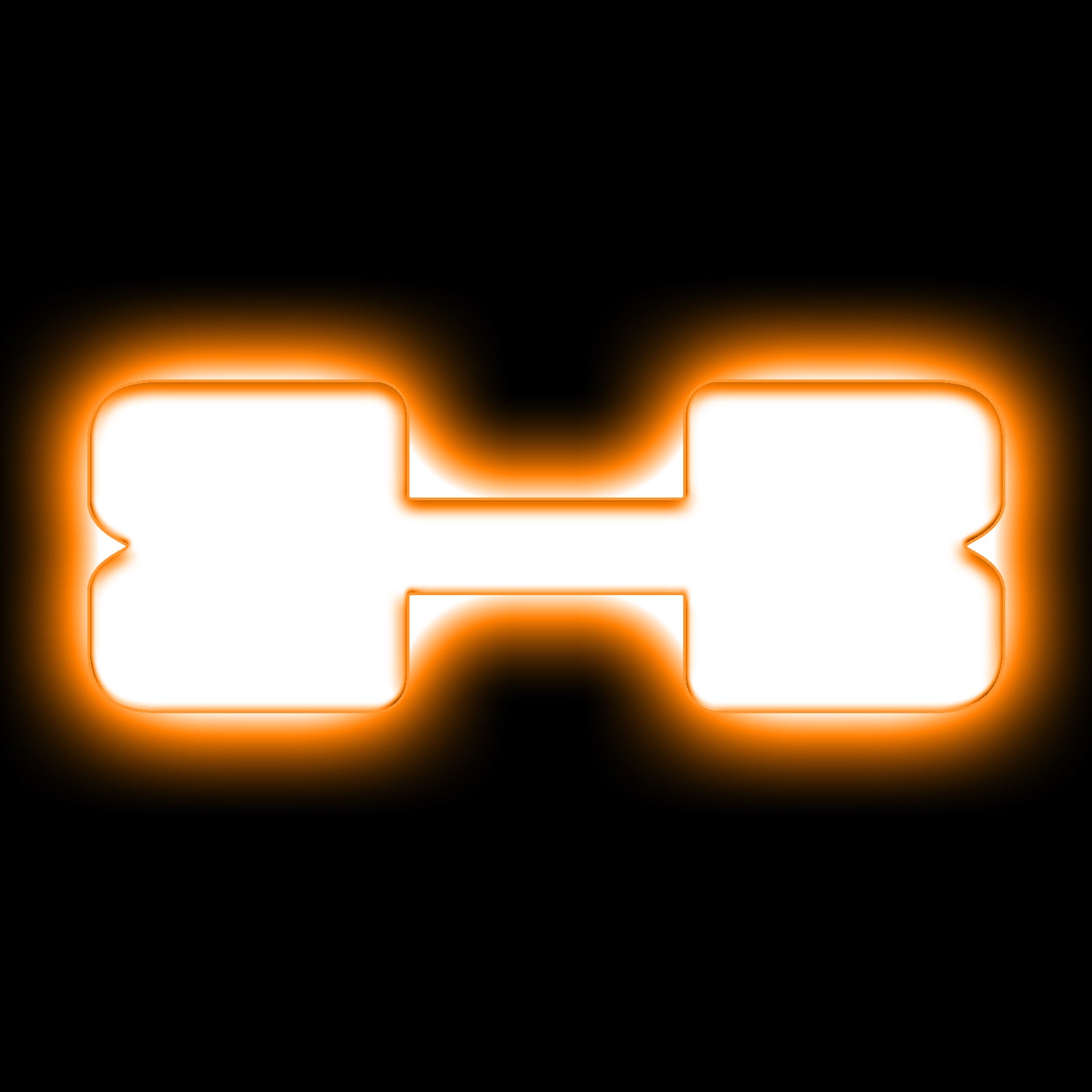 ORACLE Lighting Universal Illuminated LED Letter Badges - Matte White Surface Finish - X - Amber