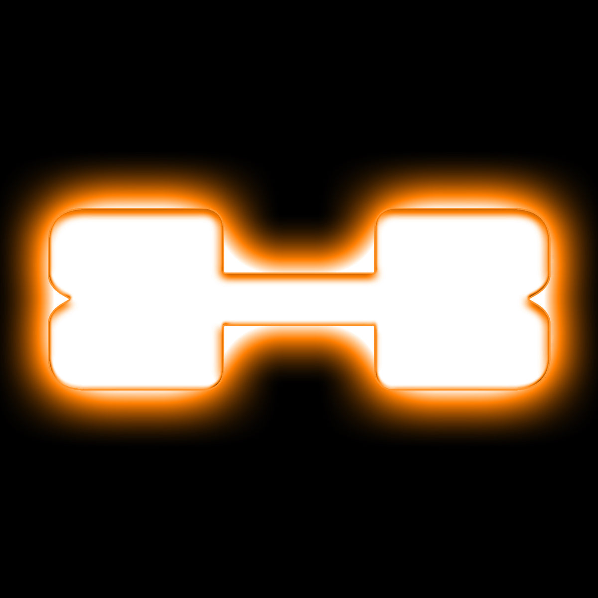 ORACLE Lighting Universal Illuminated LED Letter Badges - Matte White Surface Finish - X - Amber - 3140-X-005
