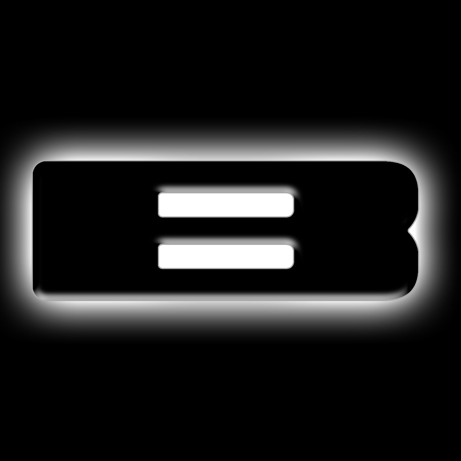 ORACLE Lighting Universal Illuminated LED Letter Badges - Matte Black Surface Finish - B - White