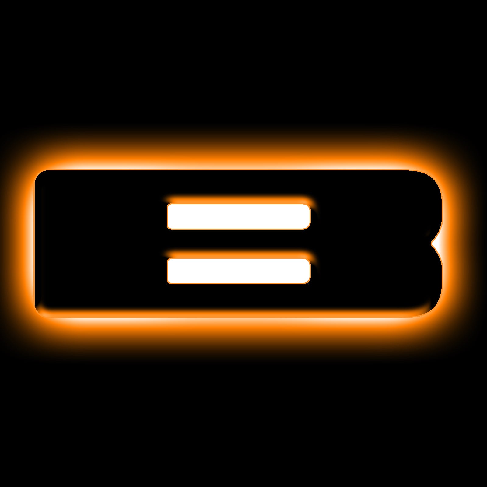 ORACLE Lighting Universal Illuminated LED Letter Badges - Matte Black Surface Finish - B - Amber