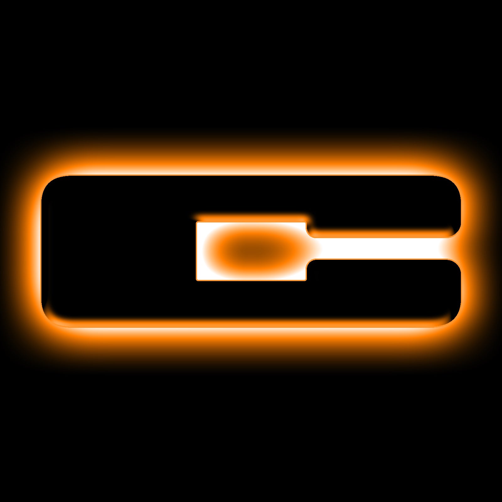 ORACLE Lighting Universal Illuminated LED Letter Badges - Matte Black Surface Finish - C - Amber