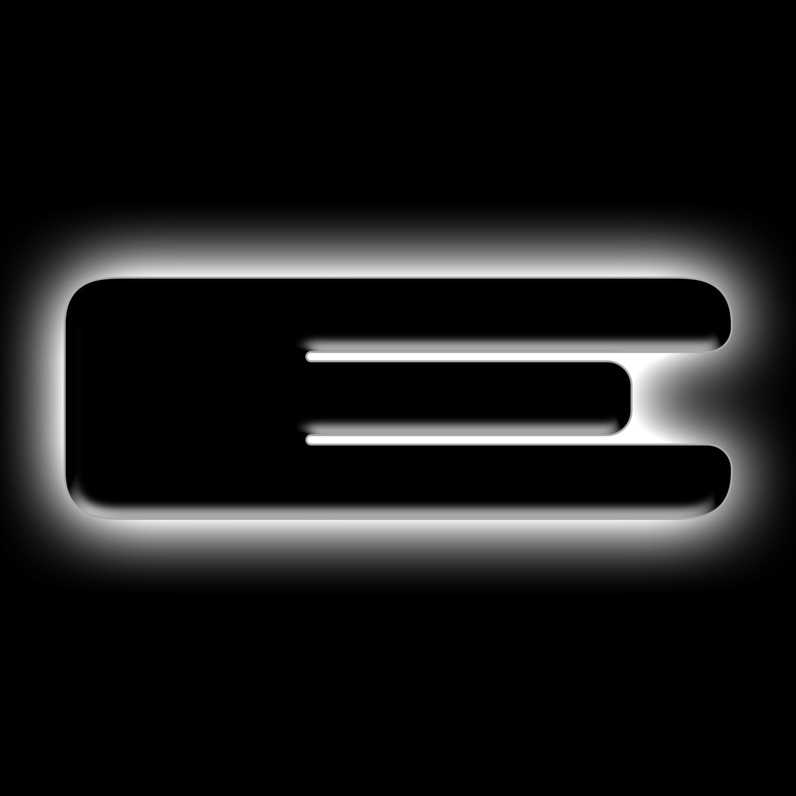 ORACLE Lighting Universal Illuminated LED Letter Badges - Matte Black Surface Finish - E - White