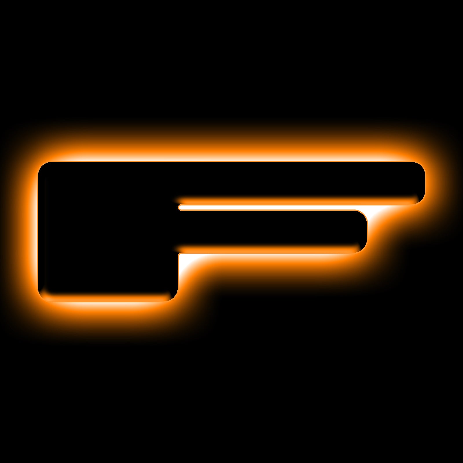 ORACLE Lighting Universal Illuminated LED Letter Badges - Matte Black Surface Finish - F - Amber