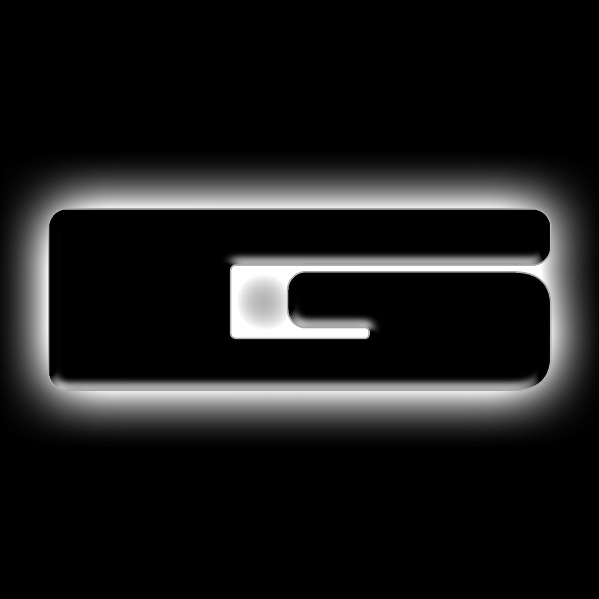 ORACLE Lighting Universal Illuminated LED Letter Badges - Matte Black Surface Finish - G - White - 3141-G-001