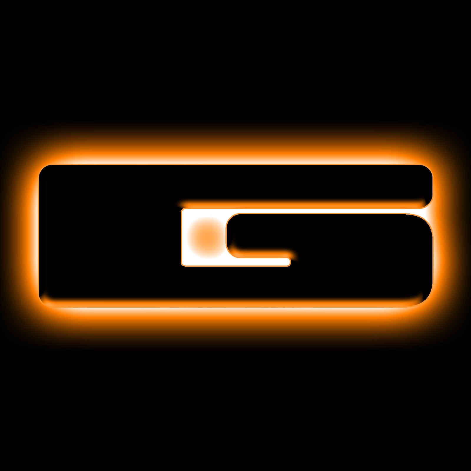 ORACLE Lighting Universal Illuminated LED Letter Badges - Matte Black Surface Finish - G - Amber