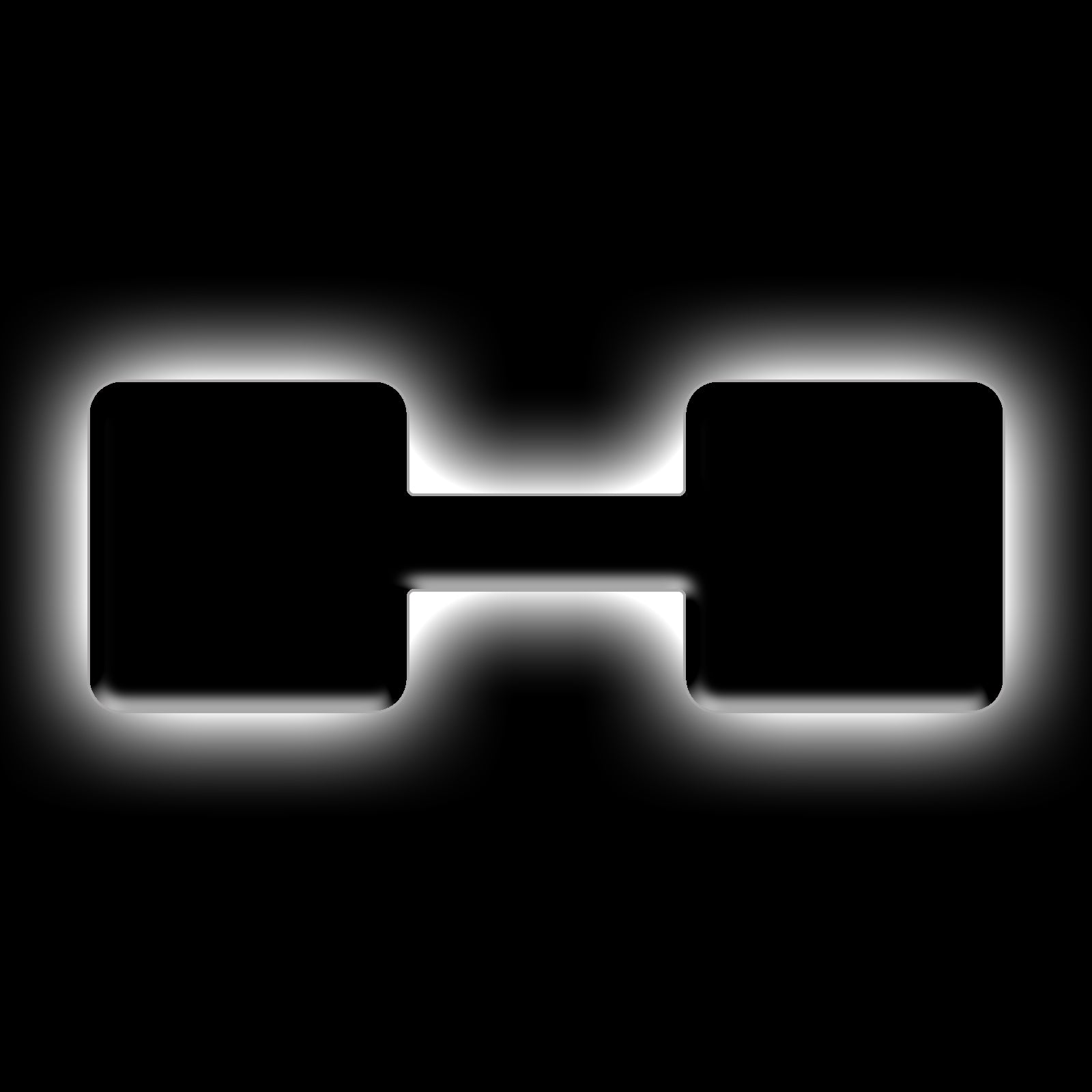 ORACLE Lighting Universal Illuminated LED Letter Badges - Matte Black Surface Finish - H - White