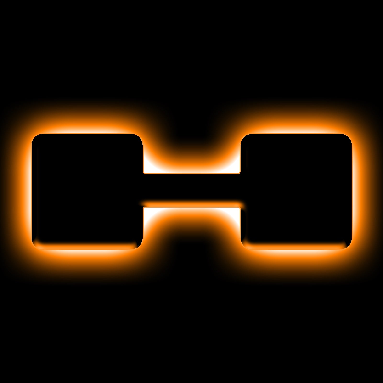 ORACLE Lighting Universal Illuminated LED Letter Badges - Matte Black Surface Finish - H - Amber