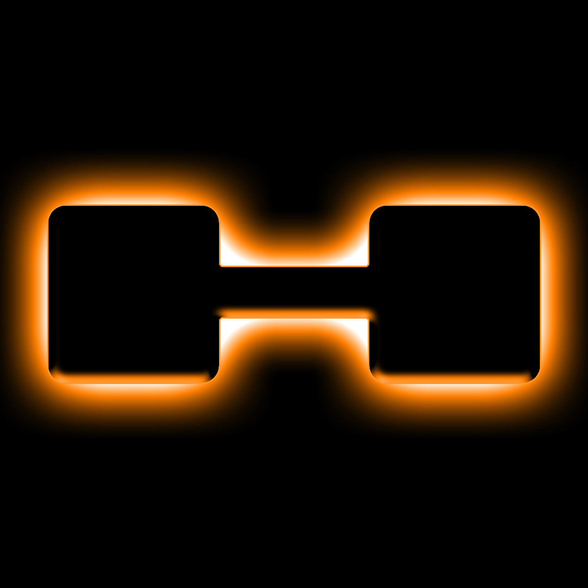 ORACLE Lighting Universal Illuminated LED Letter Badges - Matte Black Surface Finish - H - Amber - 3141-H-005 Main image