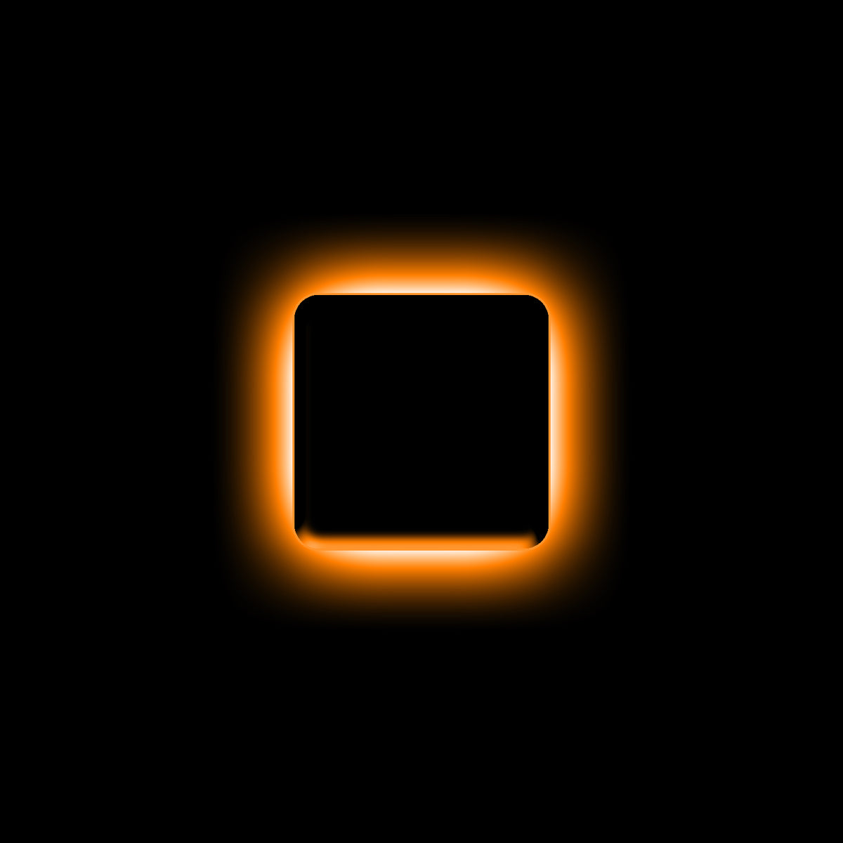 ORACLE Lighting Universal Illuminated LED Letter Badges - Matte Black Surface Finish - I - Amber - 3141-I-005 Main image