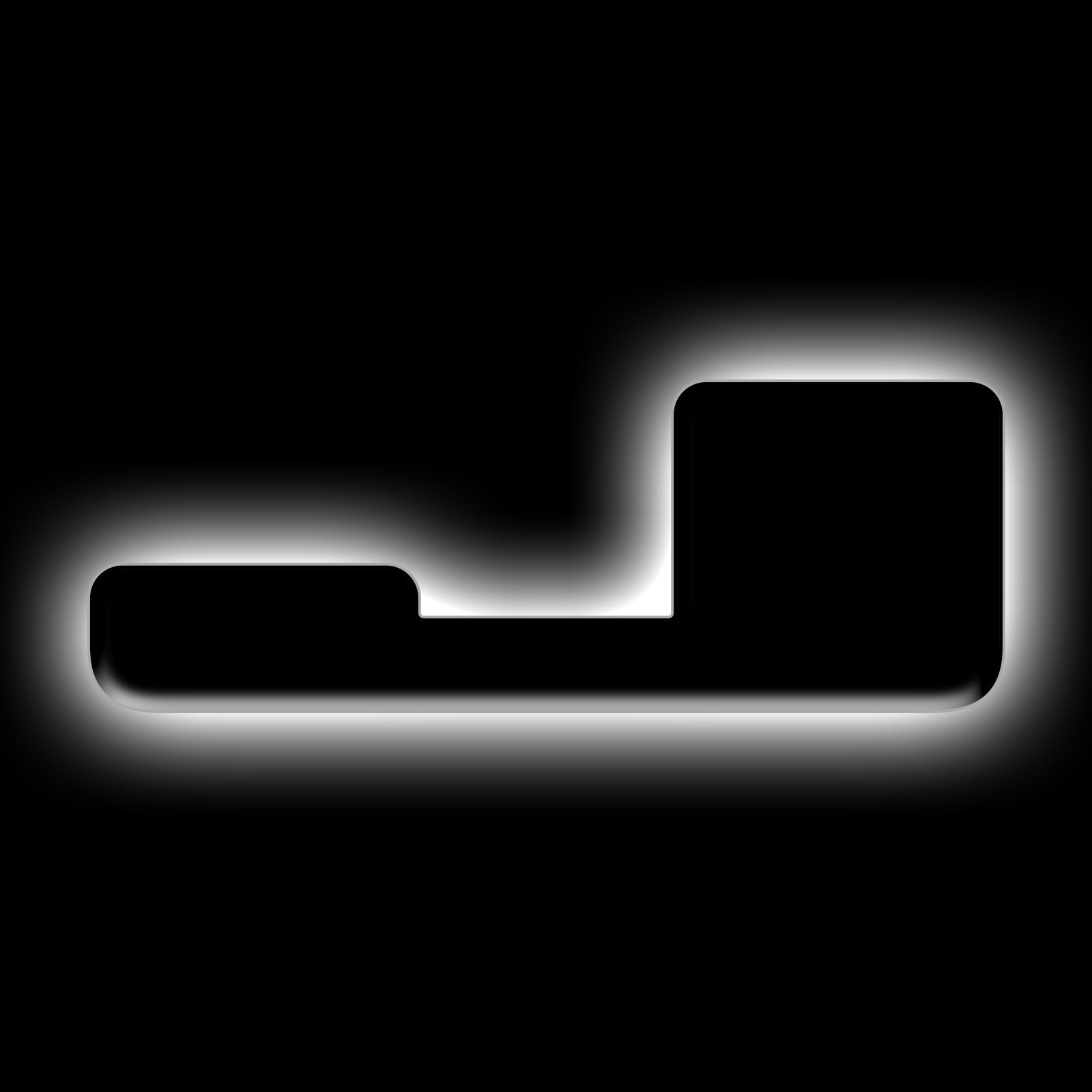 ORACLE Lighting Universal Illuminated LED Letter Badges - Matte Black Surface Finish - J - White