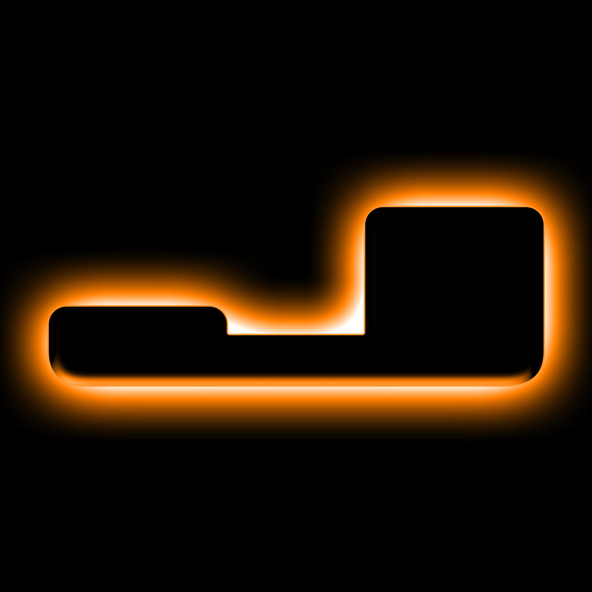 ORACLE Lighting Universal Illuminated LED Letter Badges - Matte Black Surface Finish - J - Amber - 3141-J-005 Main image