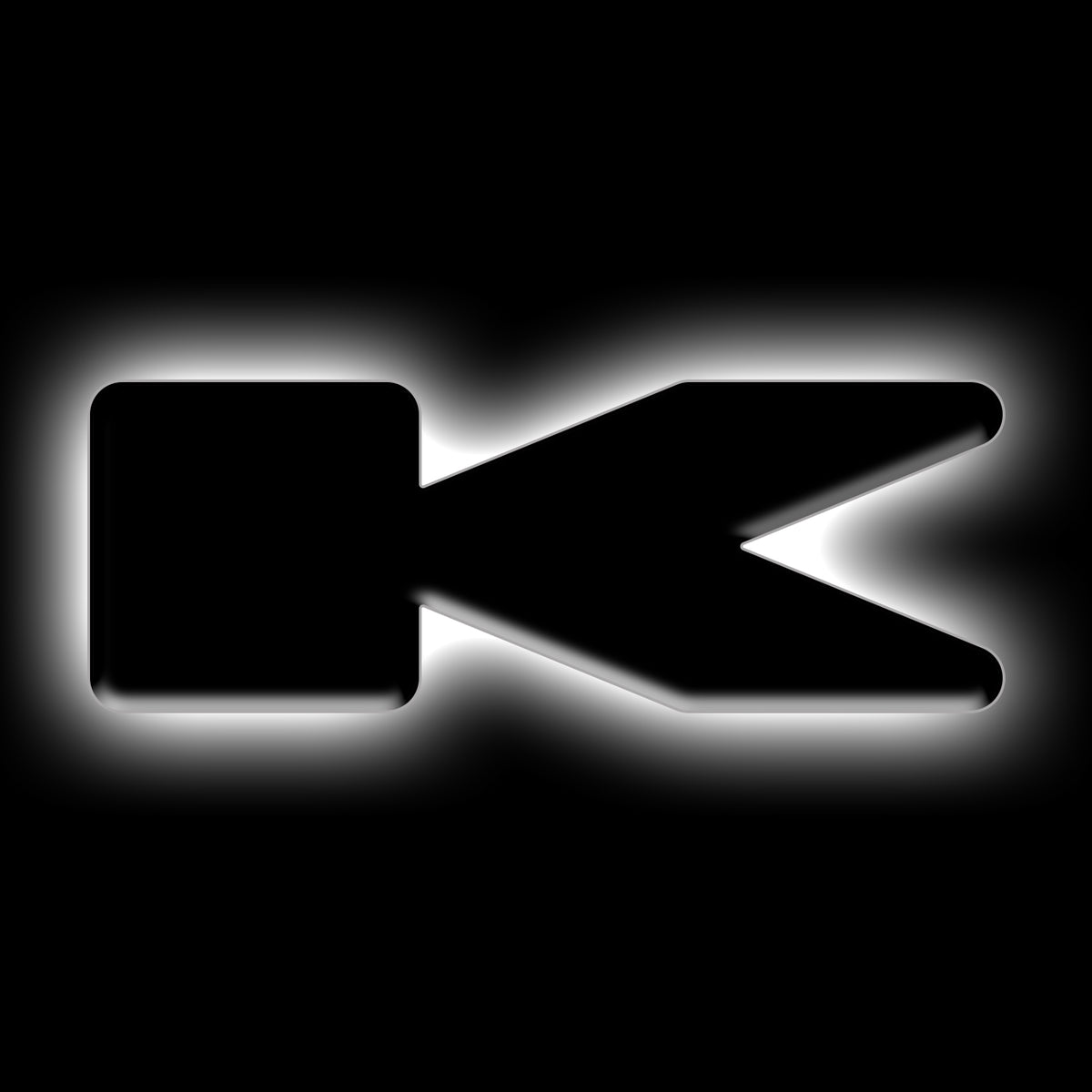 ORACLE Lighting Universal Illuminated LED Letter Badges - Matte Black Surface Finish - K - White - 3141-K-001 Main image