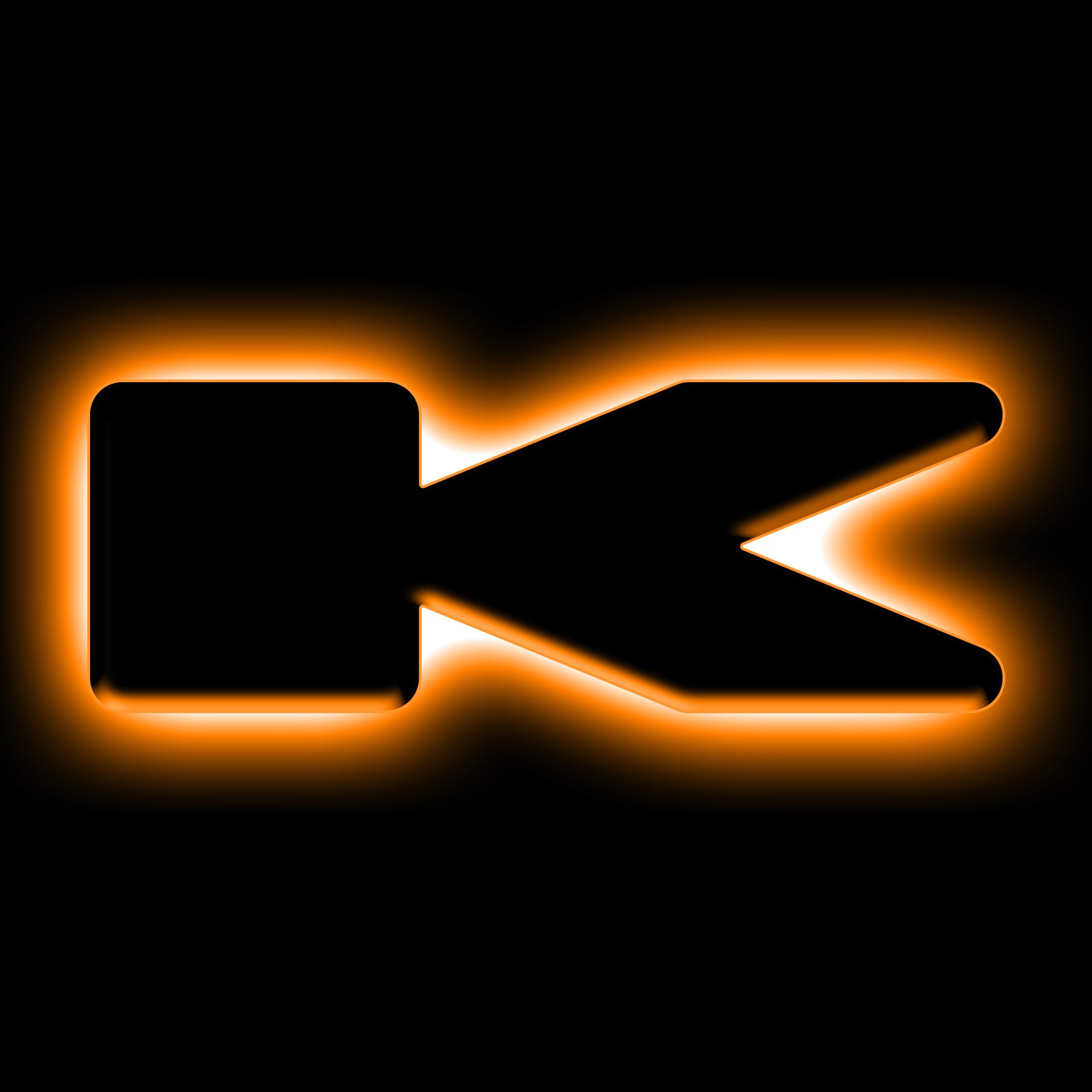 ORACLE Lighting Universal Illuminated LED Letter Badges - Matte Black Surface Finish - K - Amber