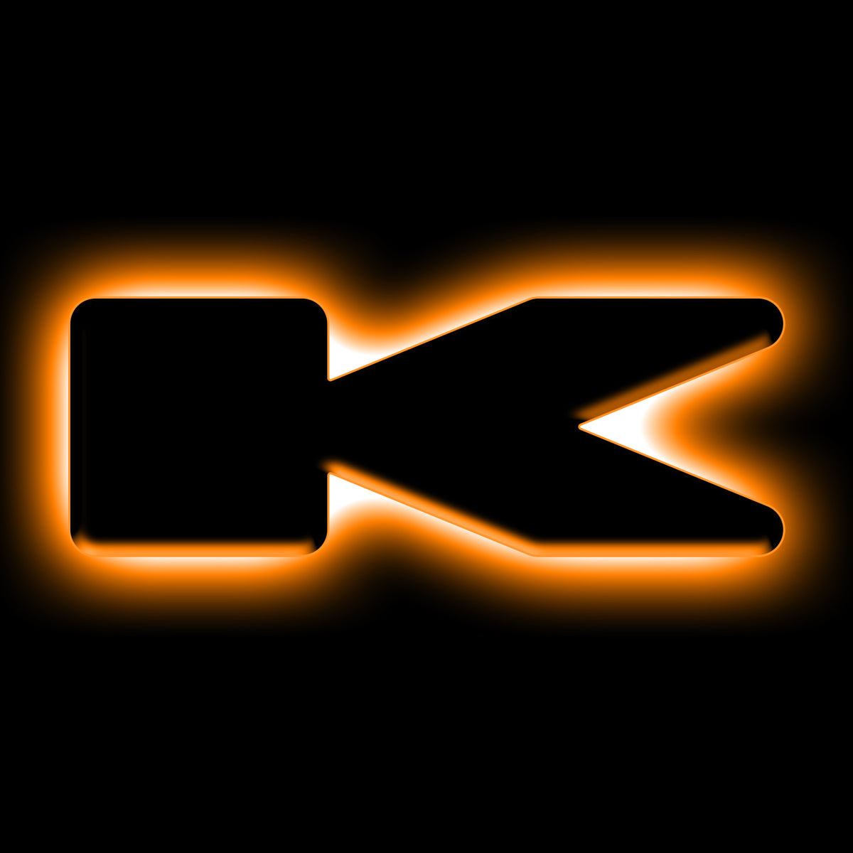 ORACLE Lighting Universal Illuminated LED Letter Badges - Matte Black Surface Finish - K - Amber - 3141-K-005