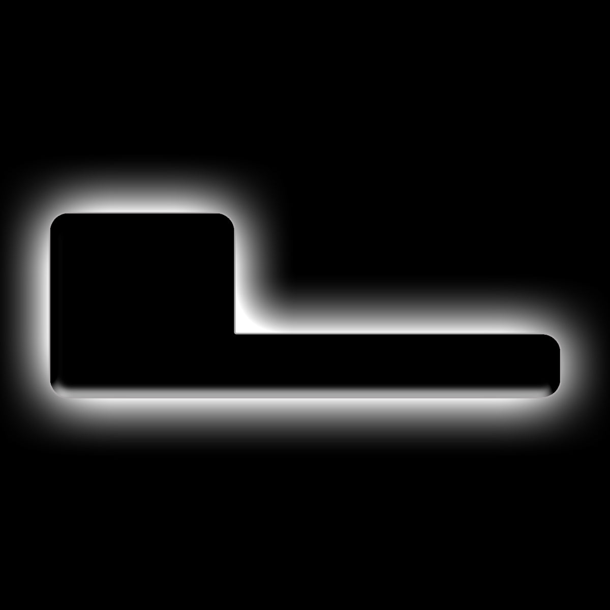 ORACLE Lighting Universal Illuminated LED Letter Badges - Matte Black Surface Finish - L - White - 3141-L-001