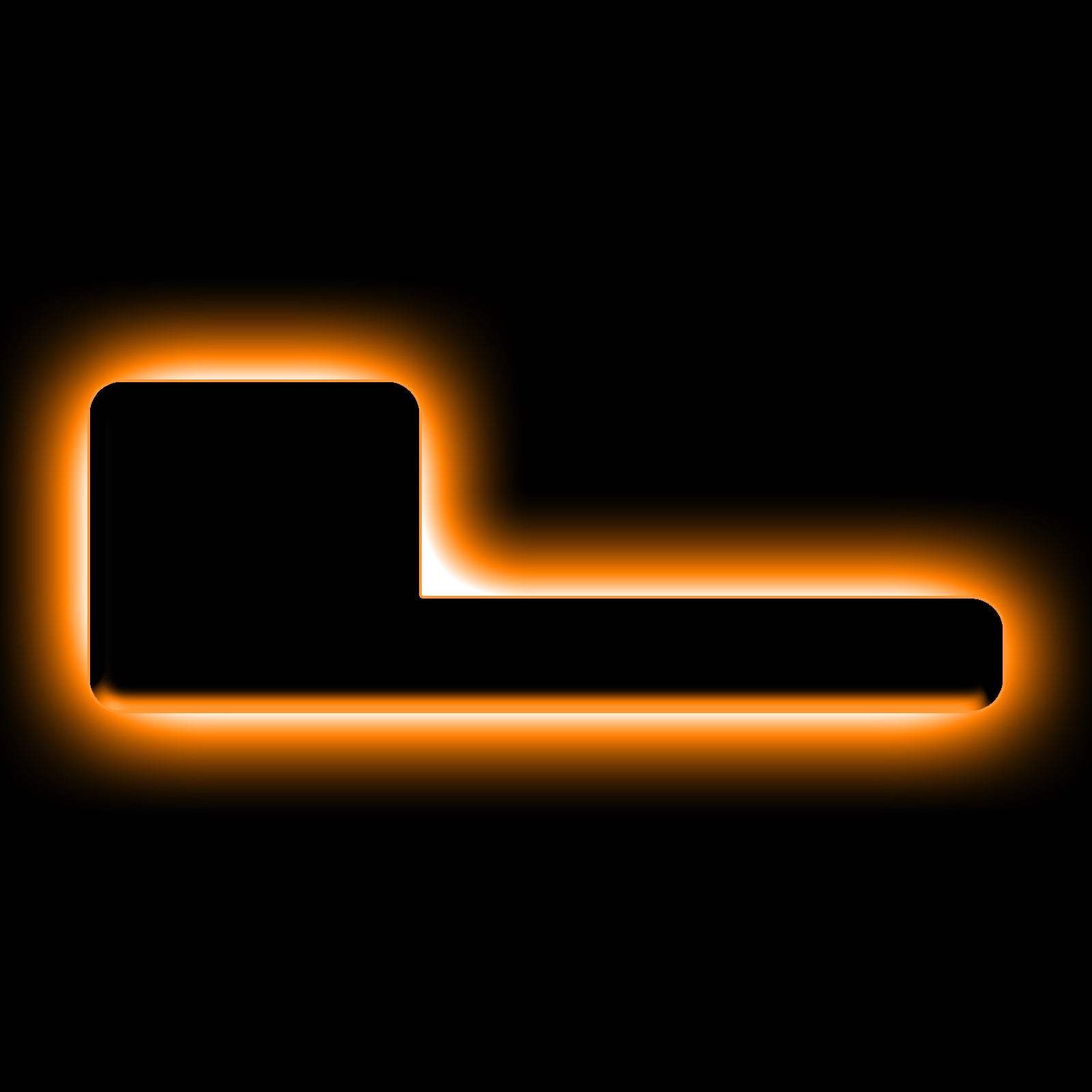 ORACLE Lighting Universal Illuminated LED Letter Badges - Matte Black Surface Finish - L - Amber