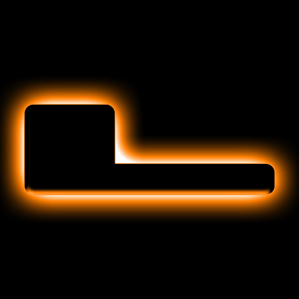 ORACLE Lighting Universal Illuminated LED Letter Badges - Matte Black Surface Finish - L - Amber - 3141-L-005