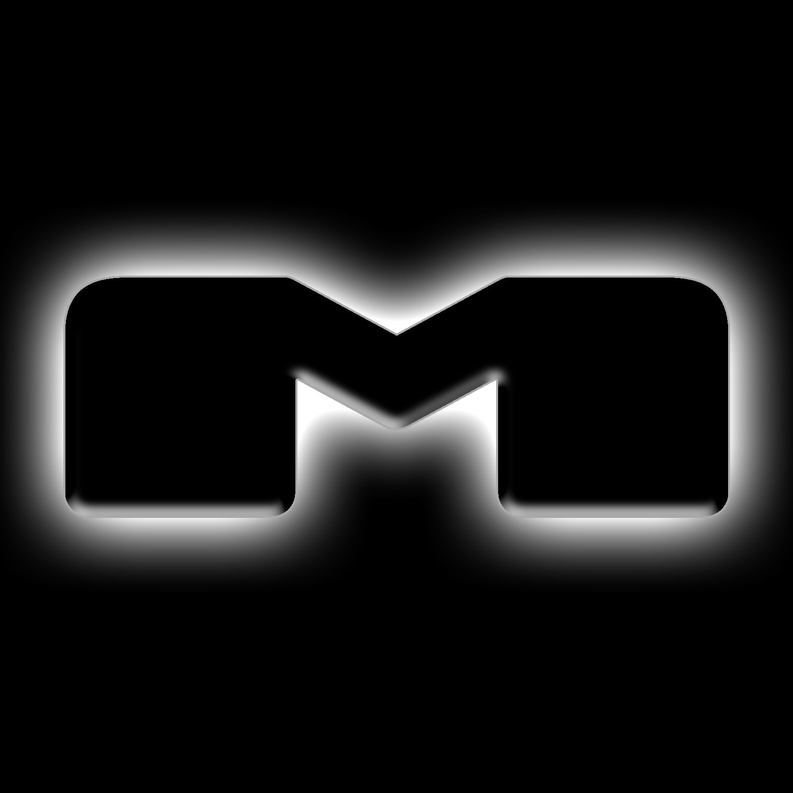 ORACLE Lighting Universal Illuminated LED Letter Badges - Matte Black Surface Finish - M - White