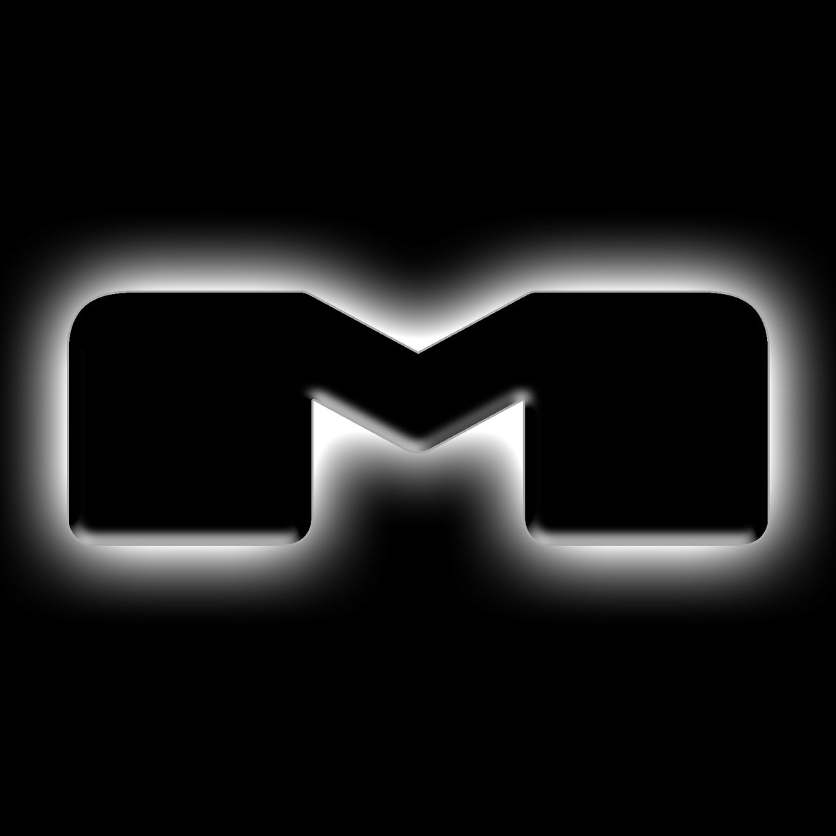 ORACLE Lighting Universal Illuminated LED Letter Badges - Matte Black Surface Finish - M - White - 3141-M-001 Main image