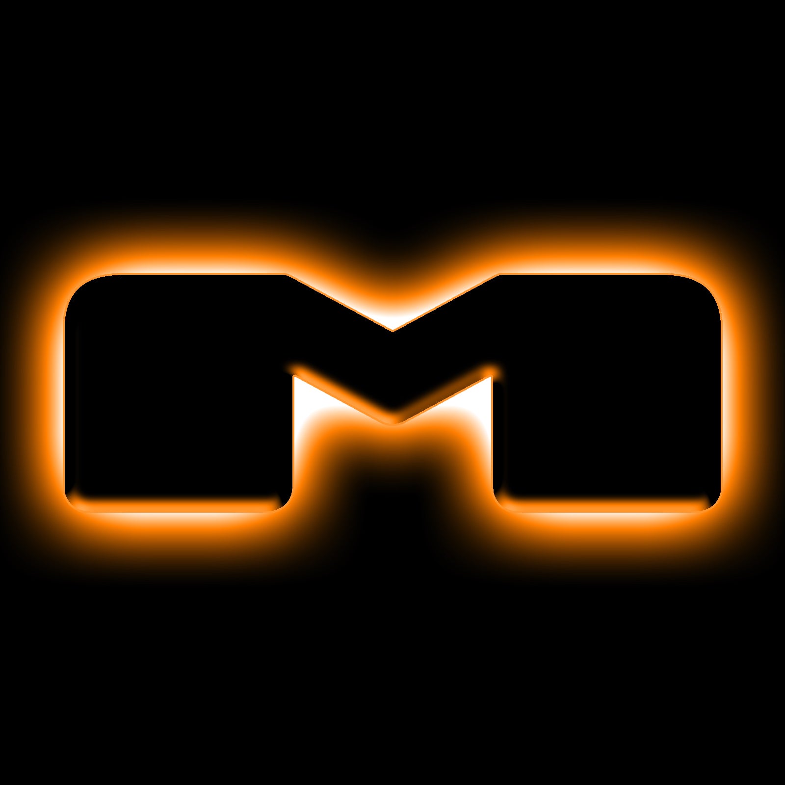 ORACLE Lighting Universal Illuminated LED Letter Badges - Matte Black Surface Finish - M - Amber