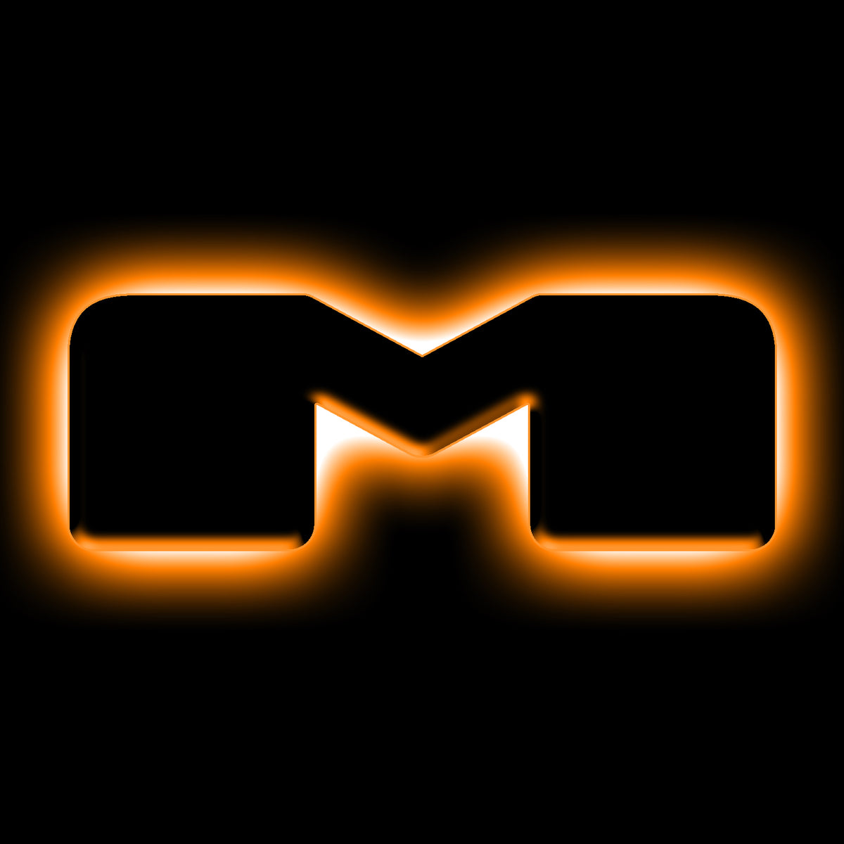ORACLE Lighting Universal Illuminated LED Letter Badges - Matte Black Surface Finish - M - Amber - 3141-M-005