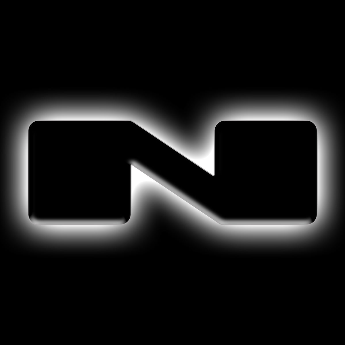 ORACLE Lighting Universal Illuminated LED Letter Badges - Matte Black Surface Finish - N - White - 3141-N-001 Main image