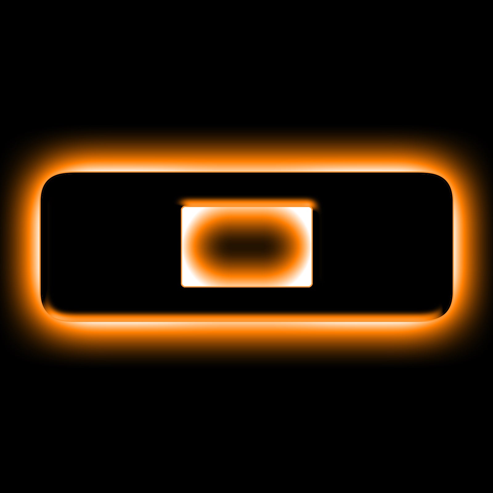 ORACLE Lighting Universal Illuminated LED Letter Badges - Matte Black Surface Finish - O - Amber